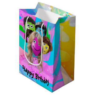 Sac Cadeau Moyen Balloons Anniversaire Drôles  