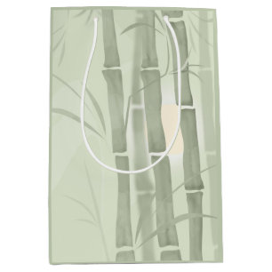 Sac Cadeau Moyen Bamboo vert