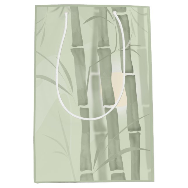 Sac Cadeau Moyen Bamboo vert (Devant)