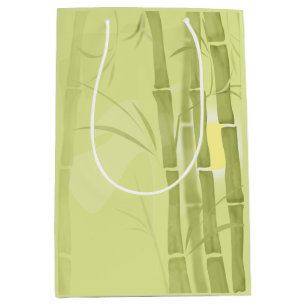 Sac Cadeau Moyen Bambou vert