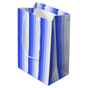 Sac Cadeau Moyen Bandes d'ombre bleu royal