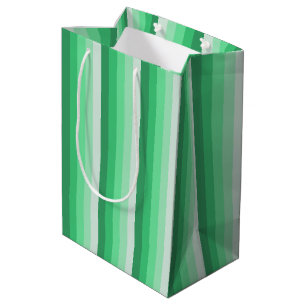 Sac Cadeau Moyen Bandes d'ombre vertes