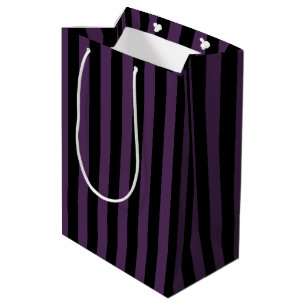 Sac Cadeau Moyen Bandes violettes foncées et noires