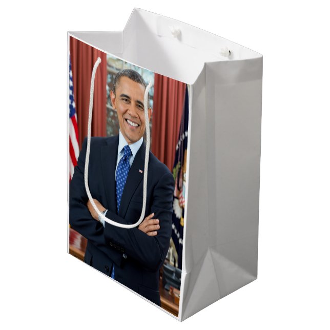 Sac Cadeau Moyen Barack Obama (Devant Angle)