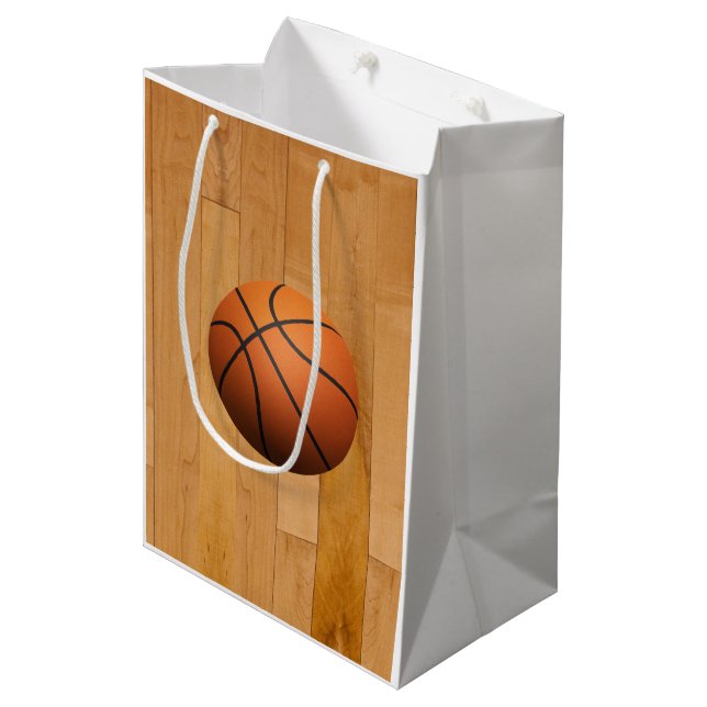 Sac Cadeau Moyen Basket-balls (Devant Angle)