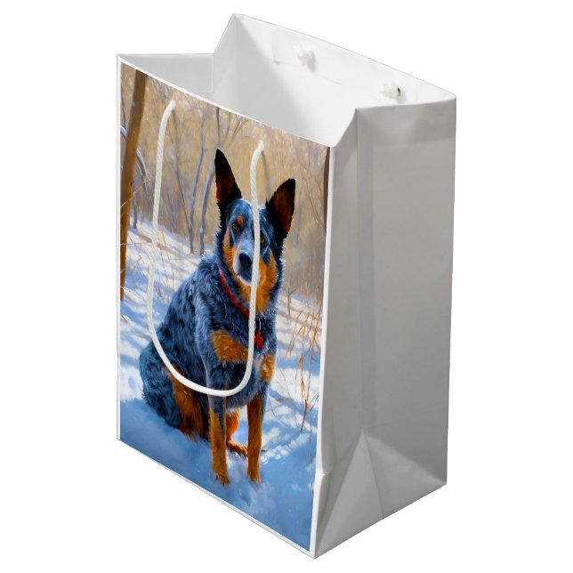 Sac Cadeau Moyen Bateau Australien Laisser neiger Noël (Devant Angle)