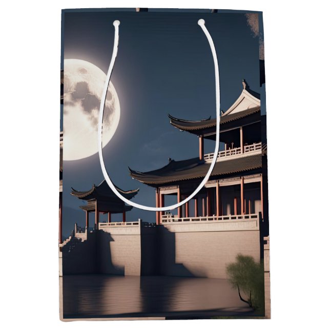 Sac Cadeau Moyen Bâtiment ancien de tour à flèche (Devant)