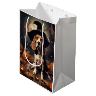 Sac Cadeau Moyen Beagle Citrouille Halloween effroi