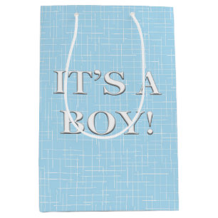 Sac Cadeau Moyen Beau baby shower de bleu de bébé
