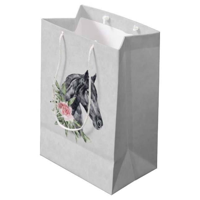 Sac Cadeau Moyen Beautiful Horse Head (Dos Angle)