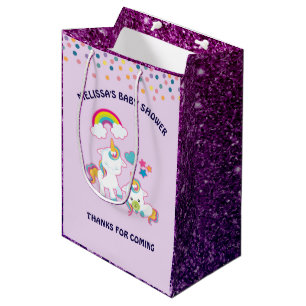 Sac Cadeau Moyen Belle Unicornes Blancs Magique Mama & Baby Merci