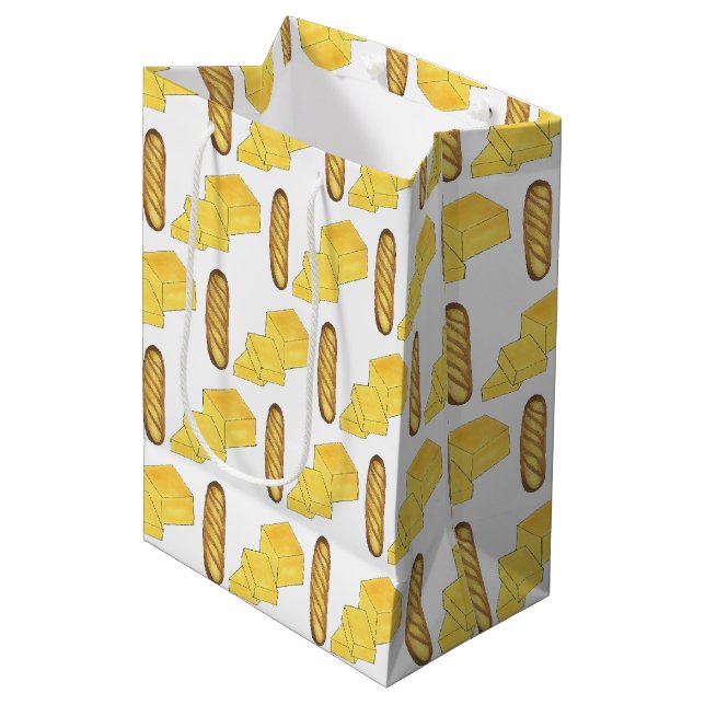 Sac Cadeau Moyen Beurre de pain Baguette Français Pain Foodie (Devant Angle)