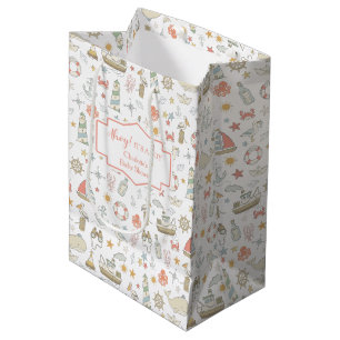 Sac Cadeau Moyen Bienvenue à bord pour un garçon - Baby Shower naut