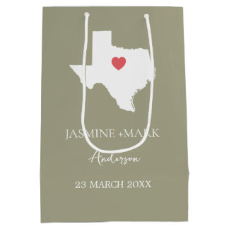 Sac Cadeau Moyen Bienvenue au Texas Wedding Party Custom
