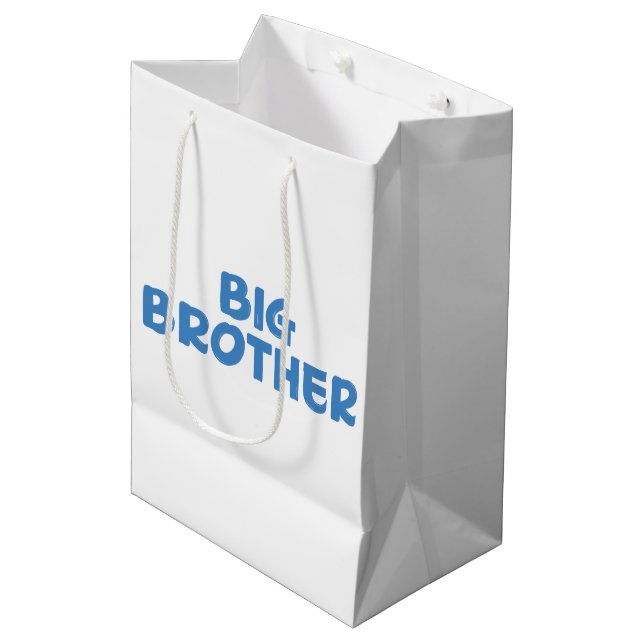 Sac Cadeau Moyen Big Brother Typographie Moids Texte (Devant Angle)