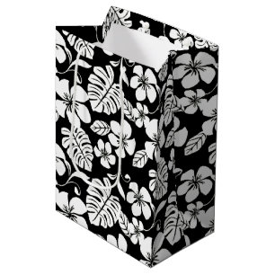 SAC CADEAU MOYEN BIKINI ROSE (NOIR/BLANC)