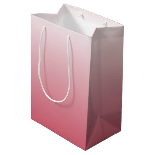 Sac Cadeau Moyen Bleu à deux tons foncé rose saumon
