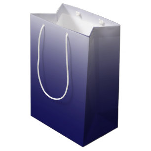 Sac Cadeau Moyen Bleu bleu marine foncé à deux tons
