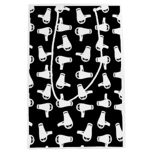 Sac Cadeau Moyen Blow Drier Imprimer Motif Vintage Hair Salon Thèm
