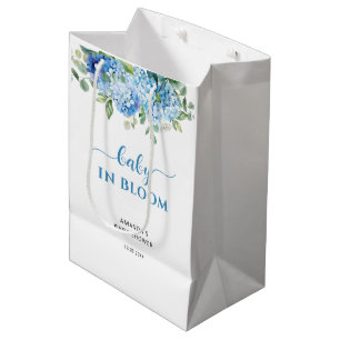 Sac Cadeau Moyen Blue Hydrangea Baby in Bloom Baby shower