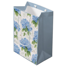 Sac Cadeau Moyen Blue Hydrangea Gift Bag | Botanical