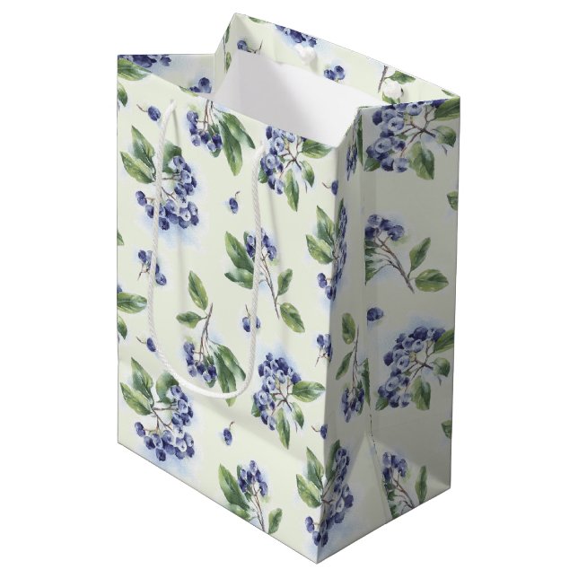 Sac Cadeau Moyen Blueberges (Devant Angle)