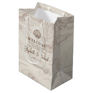 Sac Cadeau Moyen Boho Nautical Destination Mariage Bienvenue