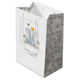 Sac Cadeau Moyen Bois Bébé Folithe Eléphant N'importe quel âge Anni