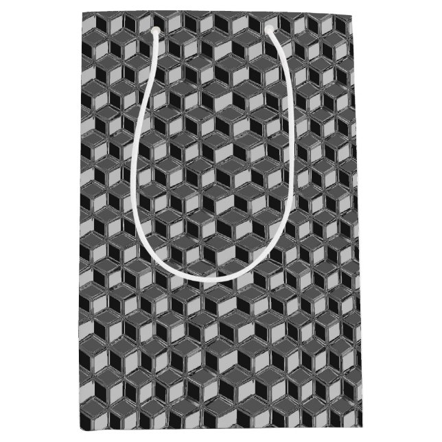 Sac Cadeau Moyen Boîtes Chrome 3-d - gris hématite (Devant)