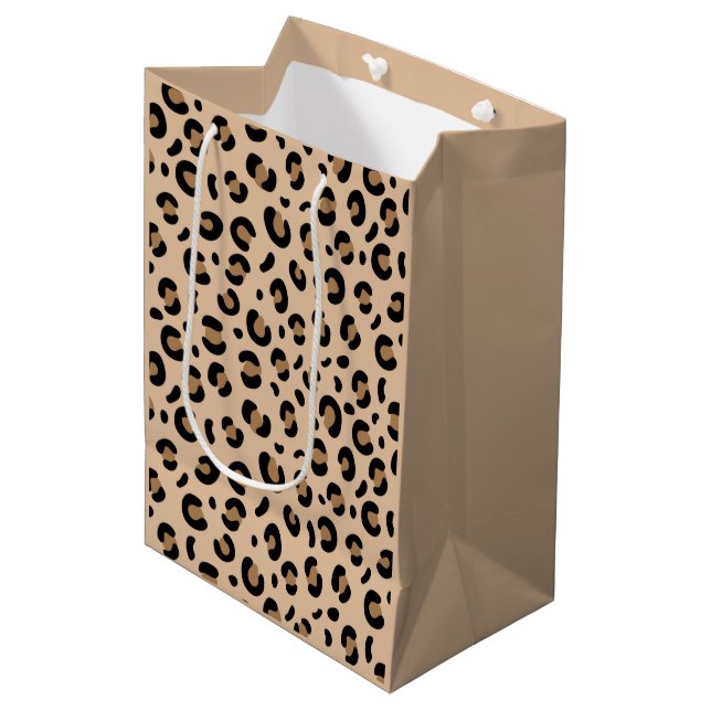 Sac Cadeau Moyen Bold Tiger Stripe Pattern – Animal Print Design (Devant Angle)