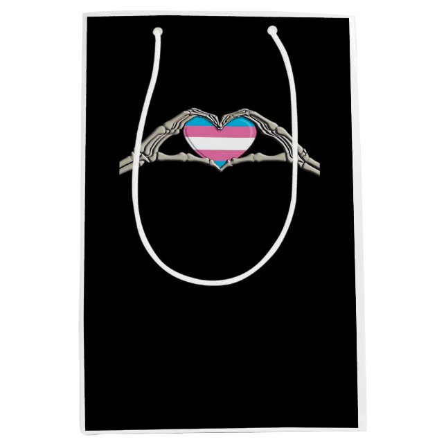 Sac Cadeau Moyen Bone Hands Coeur Transgenre Goth (Devant)
