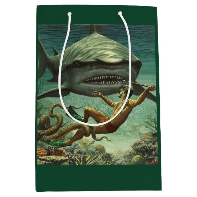 Sac Cadeau Moyen Bonne Semaine du requin (Devant)