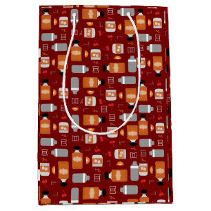 Sac Cadeau Moyen Bourbon Whiskey Motif
