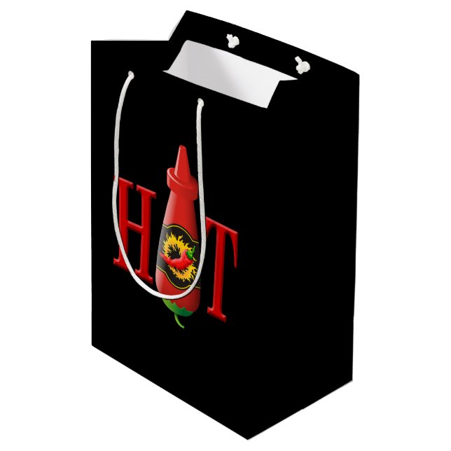 Sac Cadeau Moyen Bouteille de sauce chaude (Dos Angle)