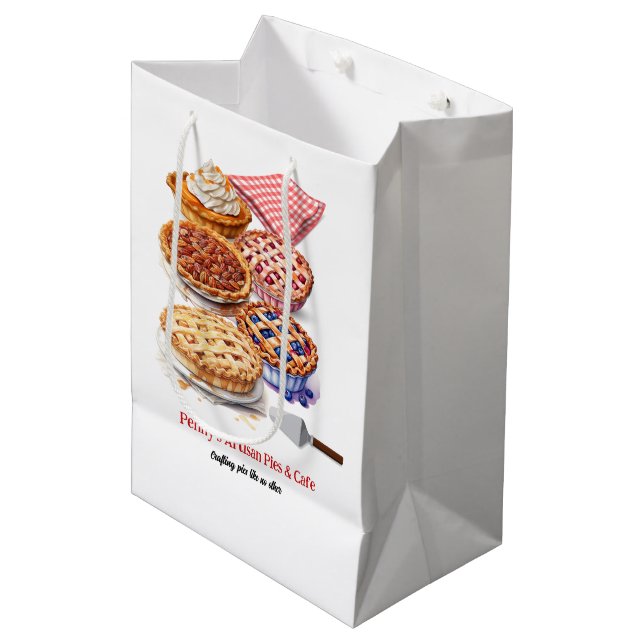 Sac Cadeau Moyen Boutique à secteurs (Devant Angle)