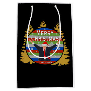 Sac Cadeau Moyen Brandon Noël Trump Snowflake Holiday
