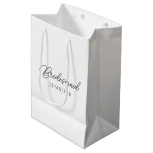 Sac Cadeau Moyen Bridesmaid Bachelorette Nom Femme Modèle