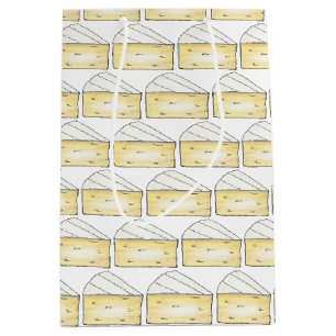 Sac Cadeau Moyen Brie Fromage Wedge Foodie Cuisine crémeuse Ingrédi