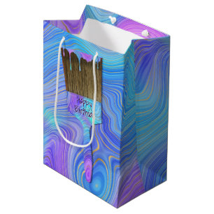 Sac Cadeau Moyen Brosse à peinture Abstraite 3D