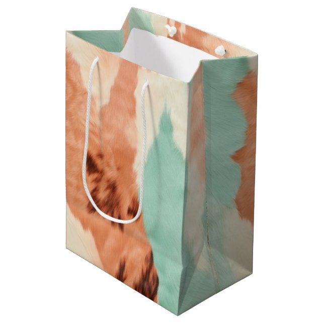 Sac Cadeau Moyen Broyage de la menthe à la crème de pêche (Devant Angle)