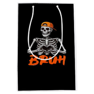 Sac Cadeau Moyen Bruh Skeleton Coeur main Halloween Costumes Hommes