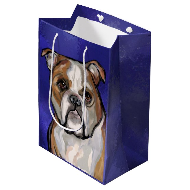Sac Cadeau Moyen Bulldog (Devant Angle)