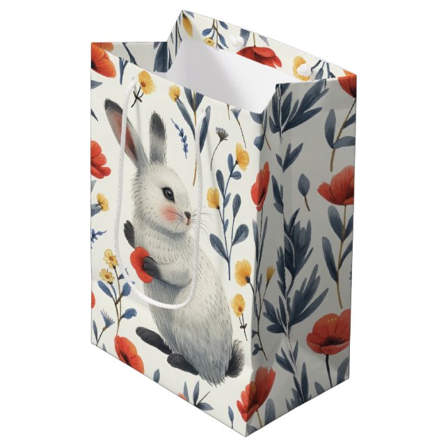 Sac Cadeau Moyen Bunny Springtime (Devant Angle)