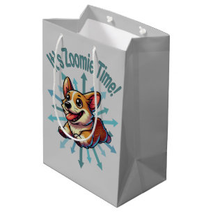 Sac Cadeau Moyen C’est Zoomie Time Corgi