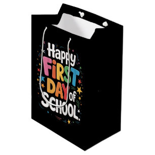Sac Cadeau Moyen Cadeau de vie d'enseignant Bonne première journée 