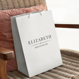 Sac Cadeau Moyen Cadeaux minimalistes de demoiselles d'honneur blan