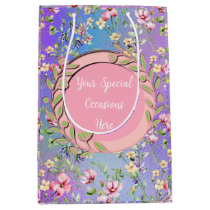 Sac Cadeau Moyen Cadre floral élégant : pour chaque occasion