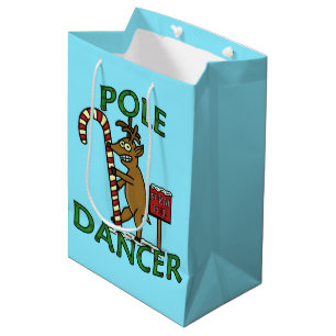 Sac Cadeau Moyen Calembour drôle de renne de Noël de danseur