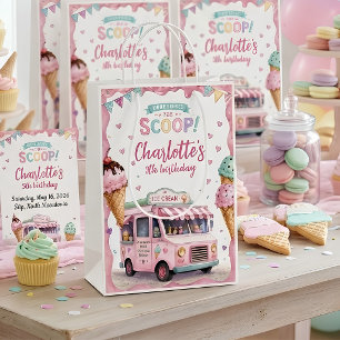 Sac Cadeau Moyen Camion de Glace Personnalisé Anniversaire 