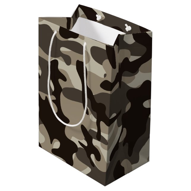 Sac Cadeau Moyen Camouflage du quartier fermé (Dos Angle)